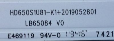 KIT DE LED'S PARA TV HISENSE (10 PIEZAS) / NUMERO DE PARTE 12184113 / LB65084 V0 / HE659ZM / PANEL HD650S1U81-K1 / MODELO 65R6E1 - Imagen 2
